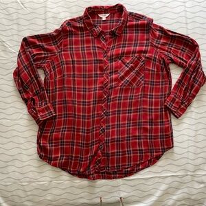 Terra & Sky Women's Plus Size Button Top